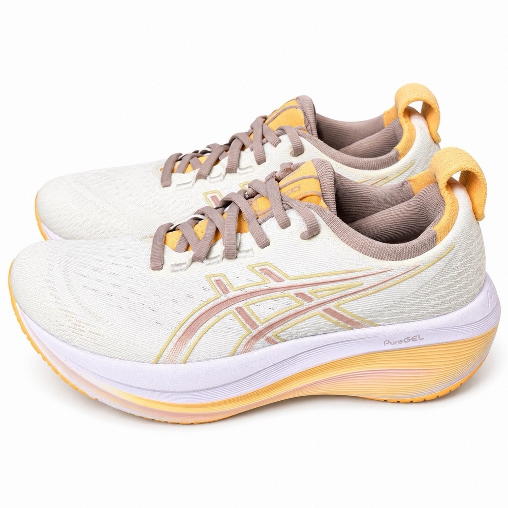 ASICS Gel-Nimbus 27 White Fawn 1012B753-103 Women's Size 6.5 Running Shoes